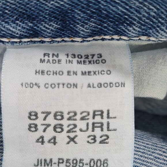 NWT Rustler By Wrangler Blue Heavyweight Denim Straight Leg Jeans Size (44x32) - Picture 4 of 13